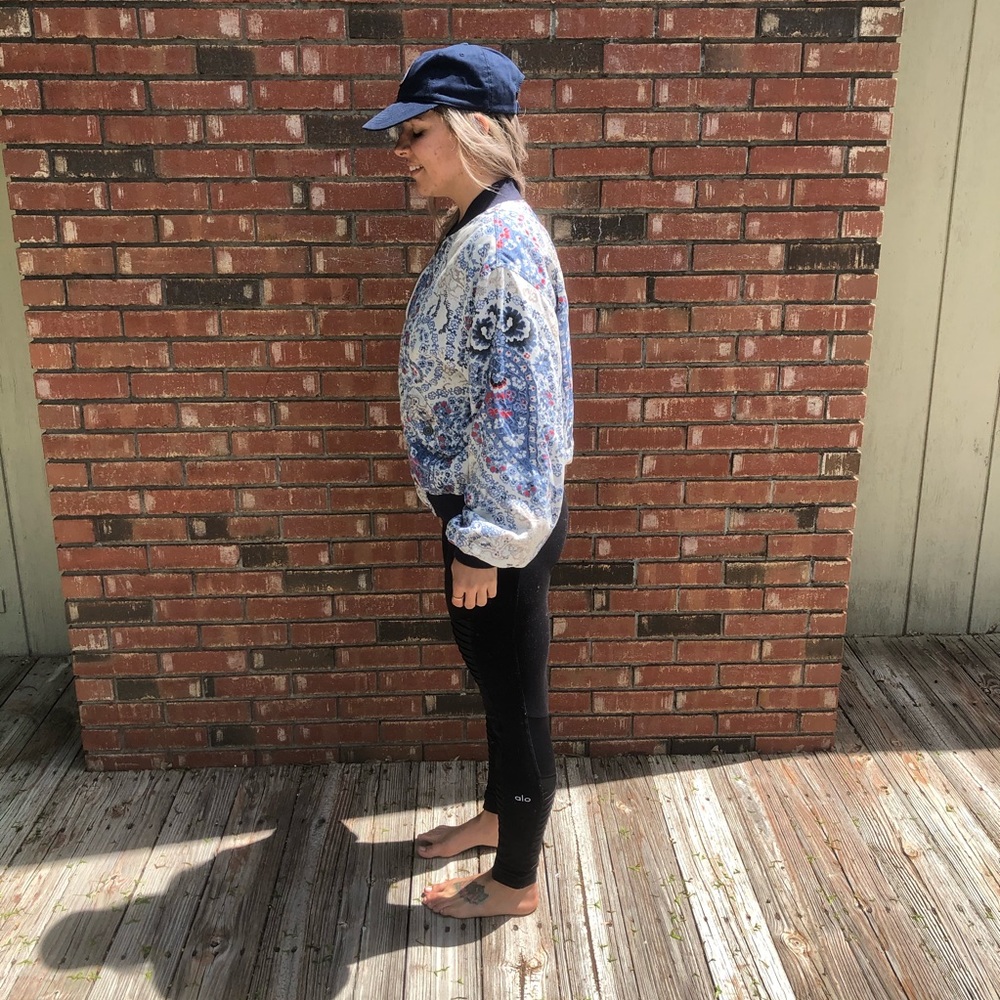 Free People Printed Jacket Zip Up NWOT Medium - Picture 3 of 6